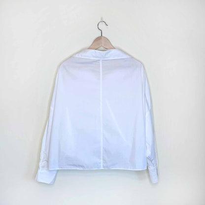 zara oversized white button down dress shirt - size small