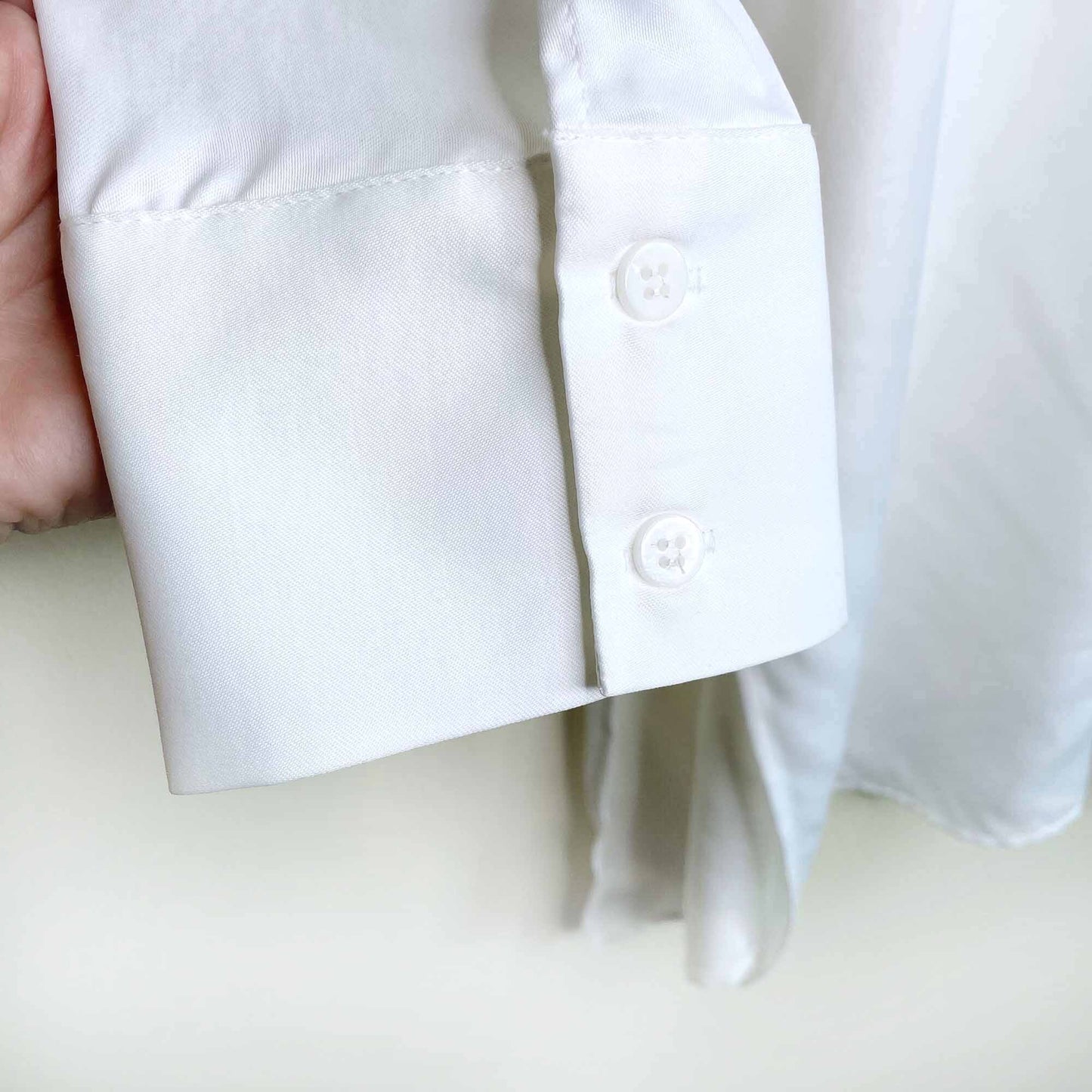 zara oversized white satin button down shirt - size xs