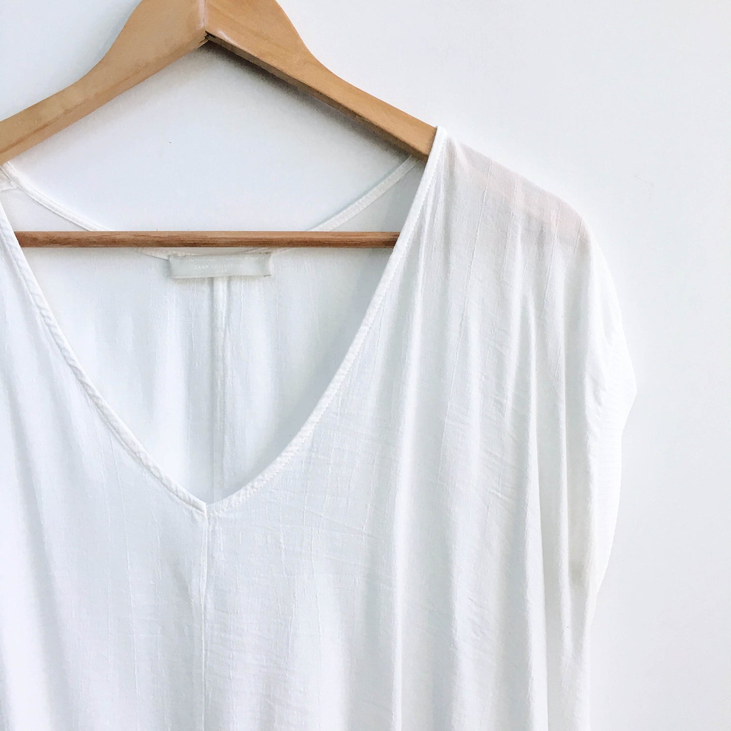 Zara white hi lo top - size Medium