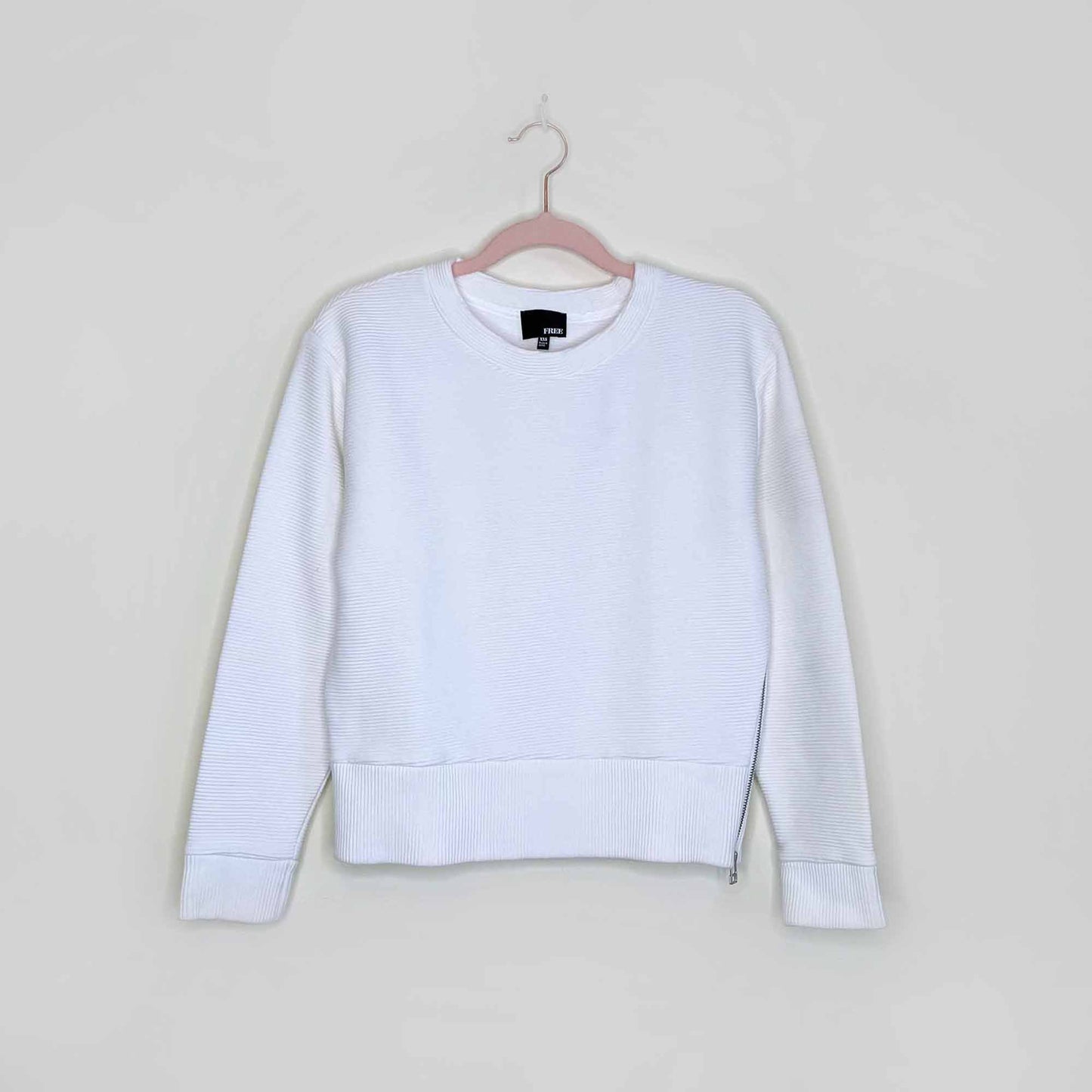 wilfred free white ribbed zuzanna sweatshirt - size xxs