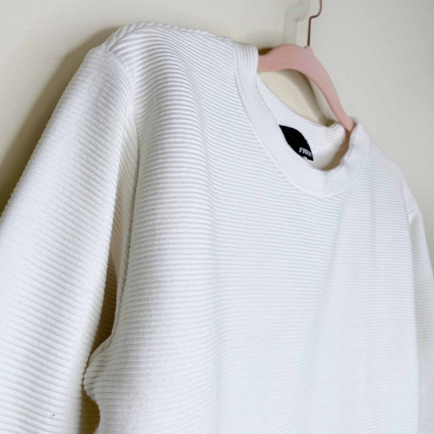 wilfred free white ribbed zuzanna sweatshirt - size xxs