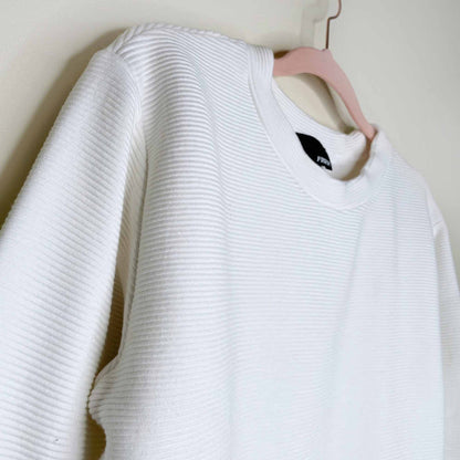 wilfred free white ribbed zuzanna sweatshirt - size xxs