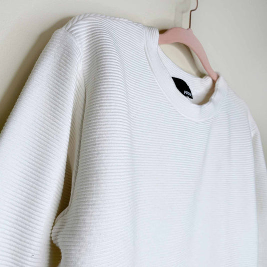 wilfred free white ribbed zuzanna sweatshirt - size xxs
