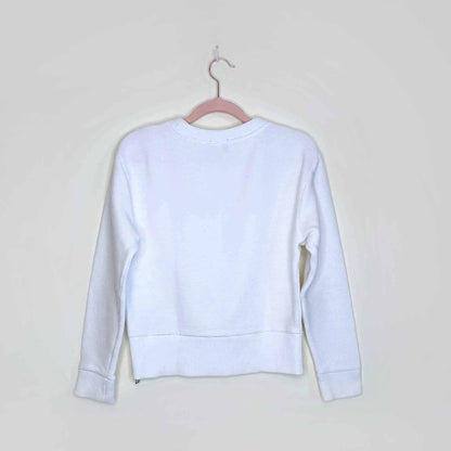 wilfred free white ribbed zuzanna sweatshirt - size xxs