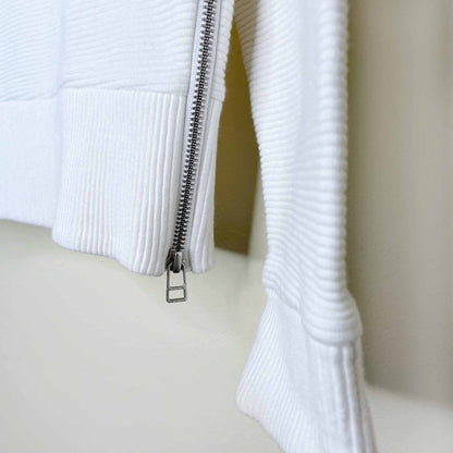 wilfred free white ribbed zuzanna sweatshirt - size xxs